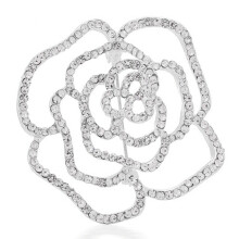 Elegant design brosje nål blomster vintage stil kubisk zirkonia utsmykning mote statement glitrende fest rose blomst form bryllup brosje skjerf P