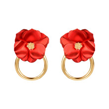Bague extensible extra large en cristal coloré pour femme, bague cocktail étincelante ornée d'un pendentif en forme de feuille de marquise, taille