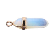 Pingente de joia boêmia, pedra preciosa de quartzo pontiagudo, colar com poder de cura e energia positiva para mulheres, meditação, equilíbrio