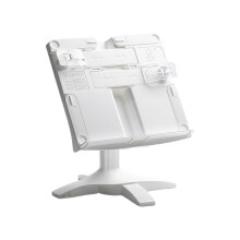 Book Reading Stand Height Adjustable Rotating Textbook Holder Portable Music Sheet Display For Study Laptop White