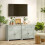 Homcom (Green) HOMCOM Sideboard, Kitchen Storage Cabinet w/ Adjustable Shelf, Drawer 8