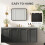 Homcom (S) HOMCOM Rectangular Mirror with Metal Frame, Decorative Wall Mirror, Black 5