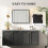 Homcom (M) HOMCOM Rectangular Mirror with Metal Frame, Decorative Wall Mirror, Black 5