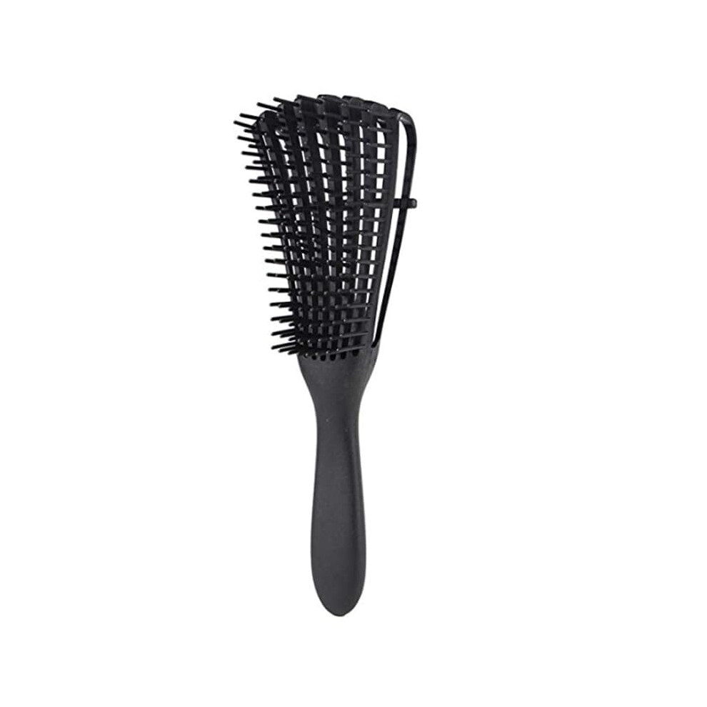 Black Detangling Brush For Thick Curly Hair Â Gentle Pain With Adjustable Bristle Firmness
