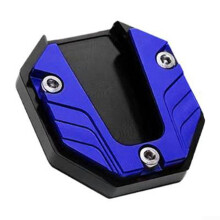 Aluminum Alloy Kickstand Extender For Motorcycle Side Stand Extension Pad Blue Compatible With Bike Scooter Electric Car