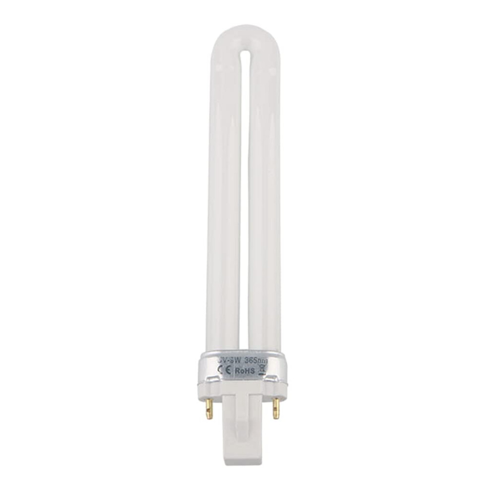 White 9W Uv Nail Lamp Replacement Bulb For Gel Dryer, Ushaped Tube With Instant Nail Curing