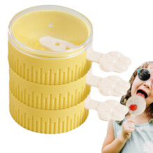 Silicone Ice Pop Moulds 3 Layer On Stick Moulds With Sticks BPA Reusable Easy Release Banana Yellow