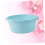 2pcs Large SkyBlue Plastic Wash Basin with AntiSlip Bottom for Kitchen and Bathroom Use 4