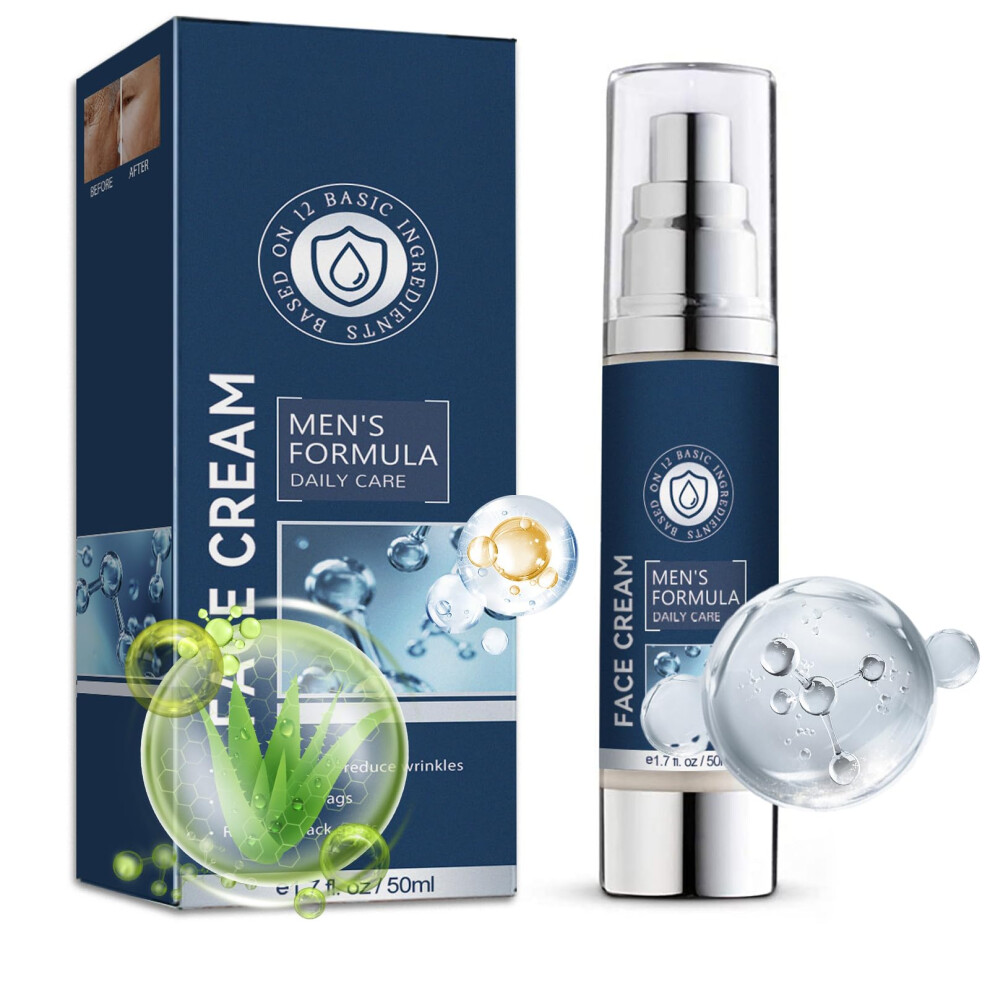 Cream Men's Face Moisturizer Anti Aging Firming Hydrating Facial Day And Night Care 1.7 Fl Oz