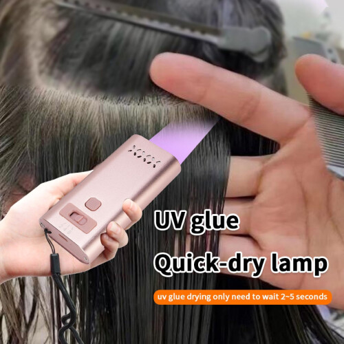 Hair Extension Curing Lamp with Fast 5s Cure, Rechargeable LED Light, Adjustable Brightness 1