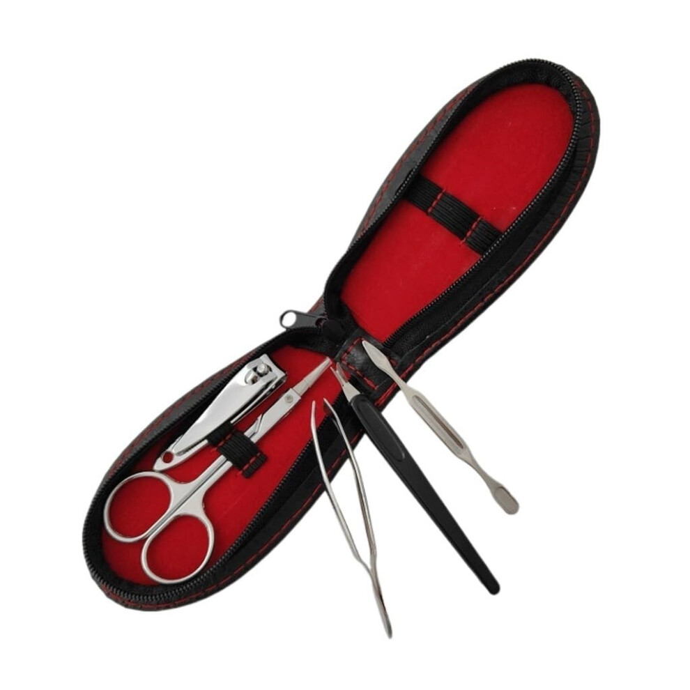 Nail Clipper Set with Sharp Durable Blades, Ergonomic Grip, 5Piece Manicure Kit for Travel