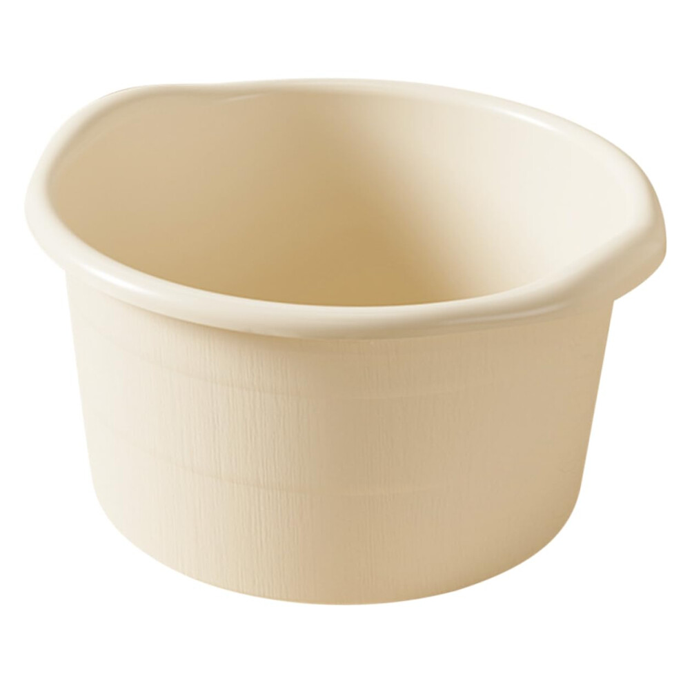 Beige Foot Soak Tub Lightweight Portable Foot Bath Bucket For Home Spa Travel Soaking And Massage