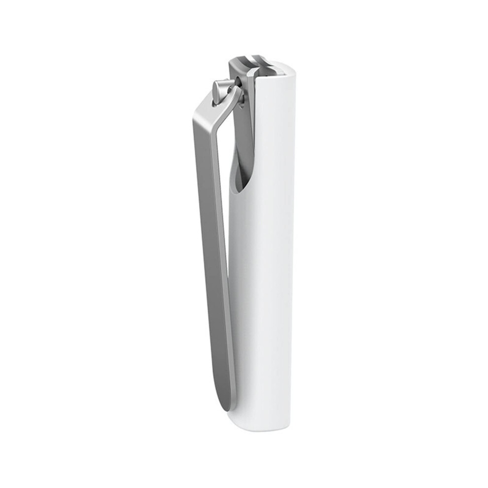 Silver Stainless Steel Splashproof Nail Clipper With Storage Case For Pedicure And Manicure Care