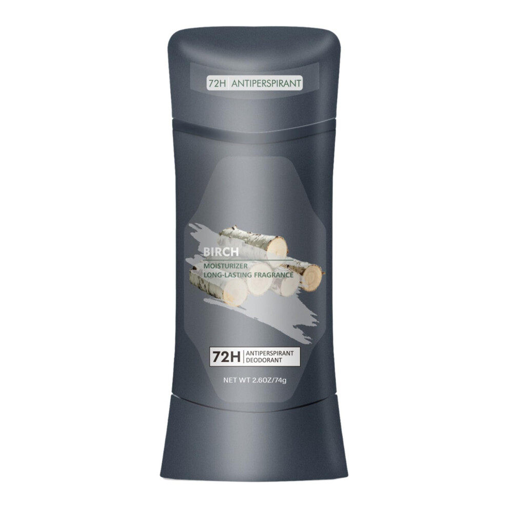 Deodorant Stick with 72h Odor Protection, Alcohol  Birch Scent Antiperspirant for Sensitive Skin