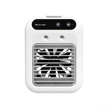 Portable Air Conditioner USB Rechargeable Air Cooler with Humidifier, Dual Speed and Mist for Desk, Car, Travel