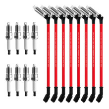 8PCS 41-962 Spark Plugs &48322 10.5 Wire for Chevy Silverado 4.8L 5.3L 6.0L V8