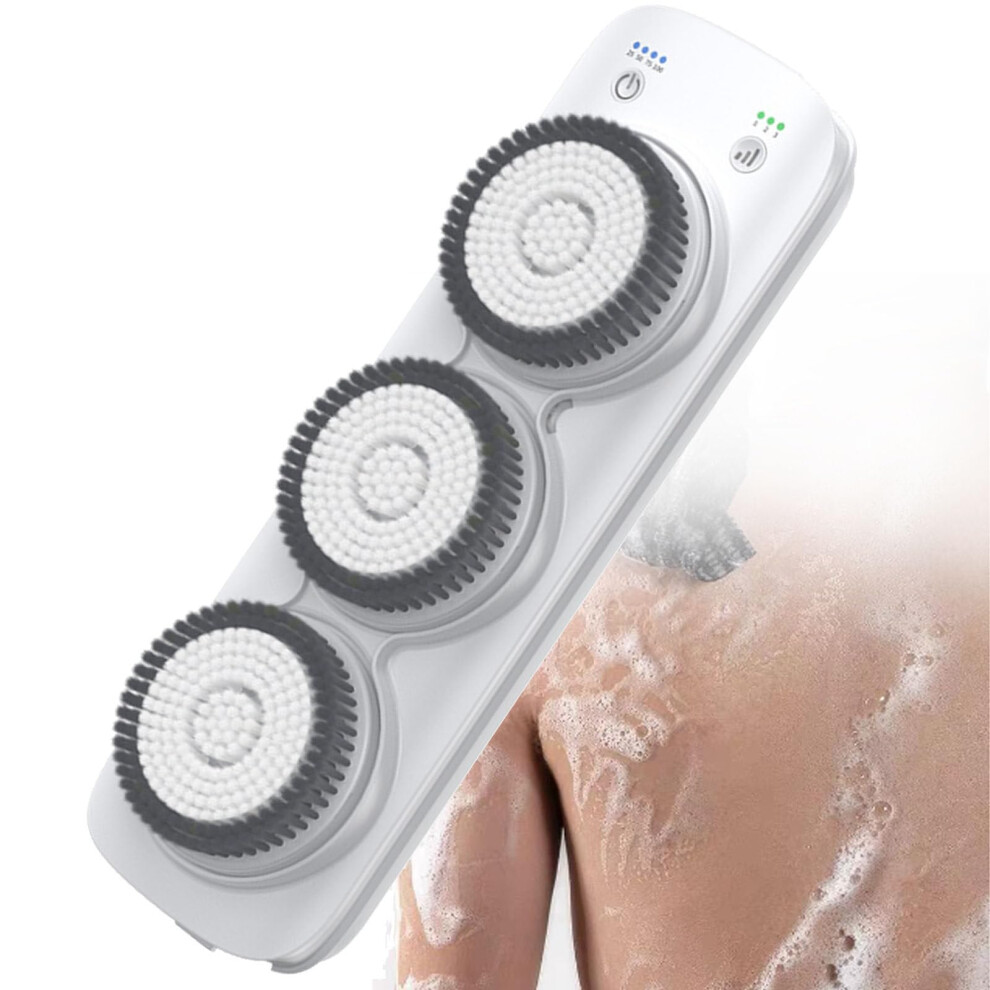 Wall Mounted Back Scrubber with Smart Sensor, IPX7 Waterproof Electric Back Bath Brush, 3Speed Adjustable