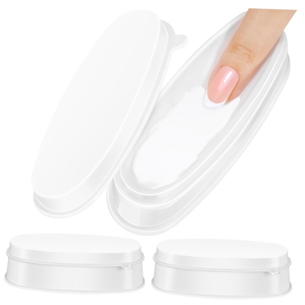 Dip Powder Nail Container with French Tip Dipping Tray for Flawless Tips and Reusable Powder Cups