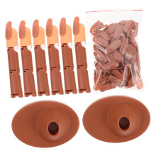 Manicure Practice Hand with Realistic Brown Skin Tone and Flexible Joints for Acrylic and Gel Nails