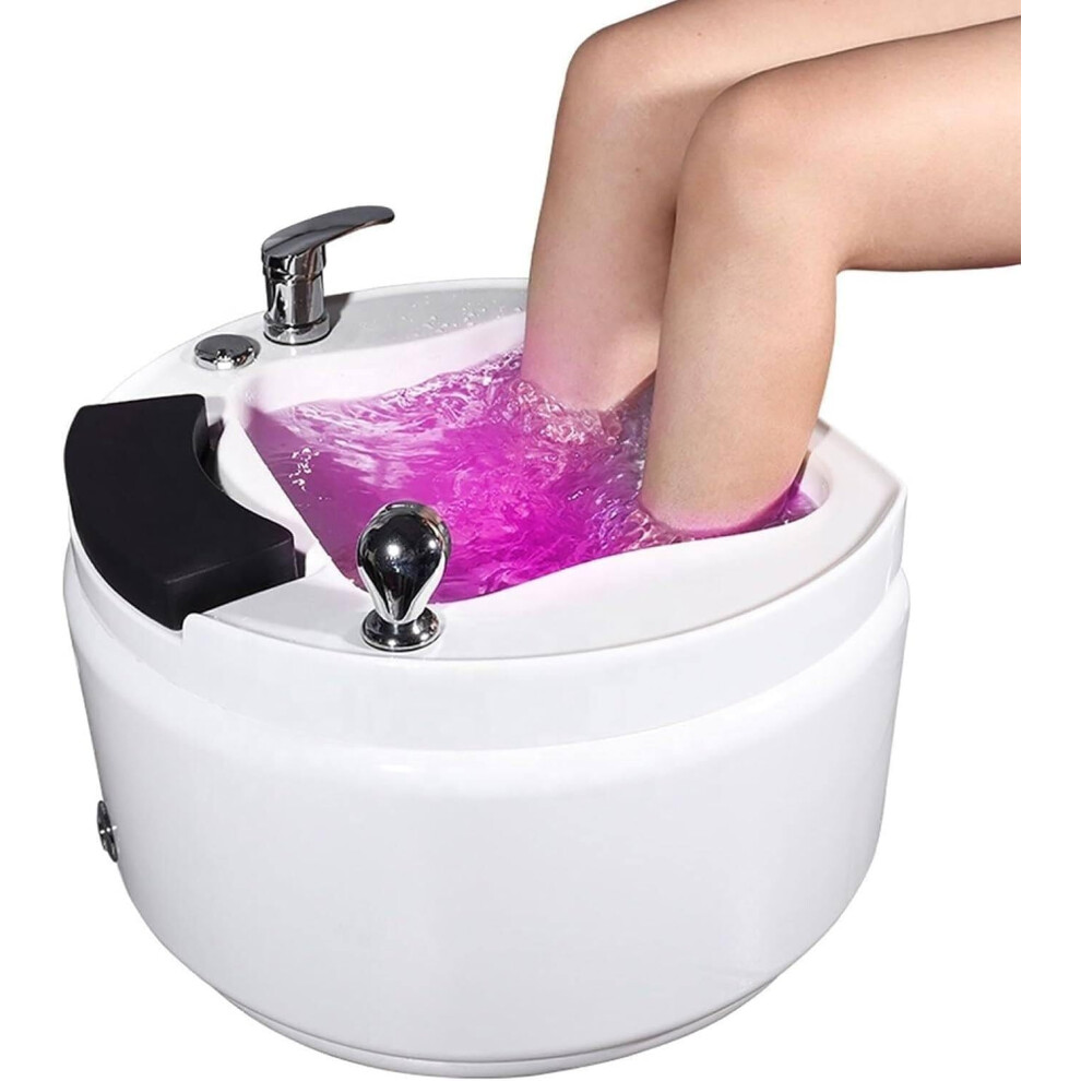 Acrylic Foot Spa with Heat and Massage Jets, Home Pedicure Foot Bath Basin for Relaxation