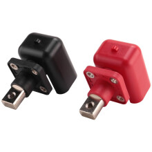 2 Pcs 200A All-Copper Lithium Battery Post High-Current Copper Terminal Battery Connector Storage Terminal(B)