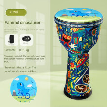 (8 zoll fahrrad dinosaurier, Trommel tasche Riemen Tutorial) 8 Zoll leichtes Tamburin für Kinder