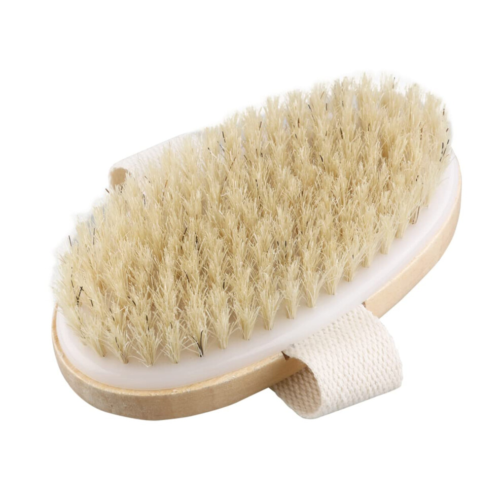 Body Brush with Natural Bristles for Exfoliating, Dry Brushing, Cellulite Reduction and Circulation