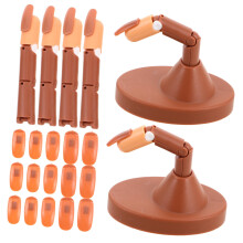 Adjustable Nail Practice Hand with Realistic Joint Movement and Detachable Base for Beginners