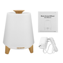 Ultralyd aromadiffuser for essensiell oljediffuser til hjemmet med fargeskiftende lys, nattlys og timerfunksjon, enkel å rengjøre, trebasedesign