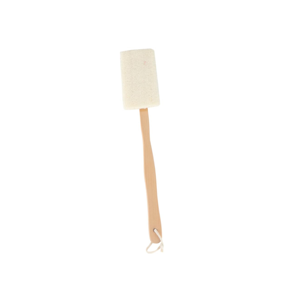 Natural Loofah Back Scrubber with Wooden Long Handle for Gentle Skin Exfoliation and Deep Cleansing