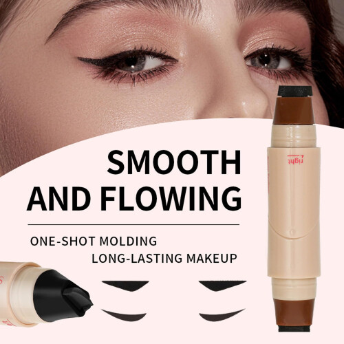 Winged Eyeliner Stamp for Beginners with Rotating Foldable Design, Waterproof Smudgeproof Quick Dry Black 1