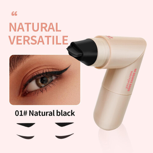 Winged Eyeliner Stamp for Beginners with Rotating Foldable Design, Waterproof Smudgeproof Quick Dry Black 2