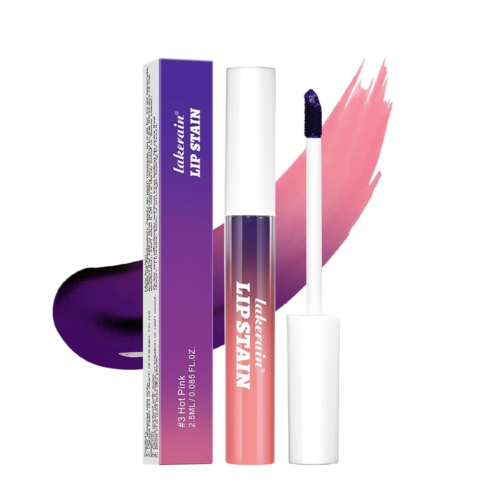3PCS Waterproof Lip Stain and Matte Liquid Lipstick Set for Women, 24H Smudge Proof Tint