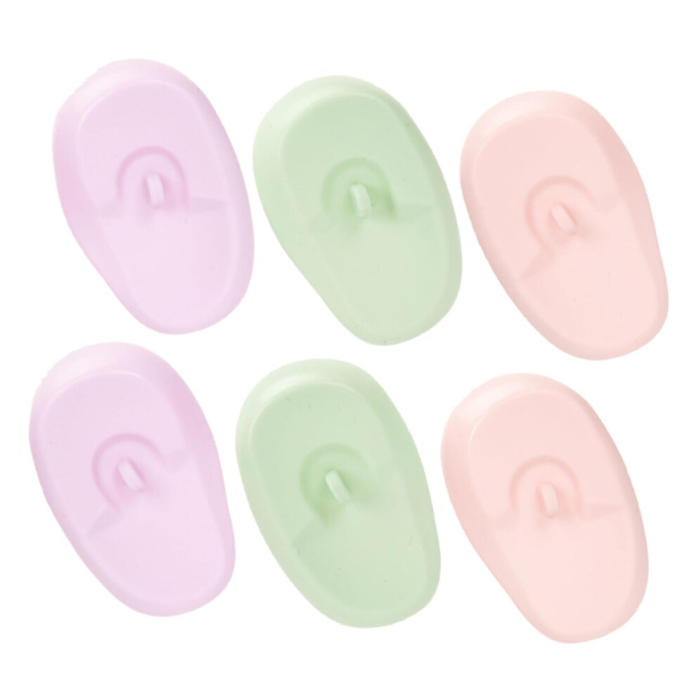 Hair Dye Ear Covers 3 Pairs Reusable Silicone Ear Protectors for Salon and Home Hair Coloring