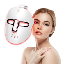 LED Face Mask with 7Color Light Therapy, Cordless Rechargeable Facial Mask for Skin Care at Home