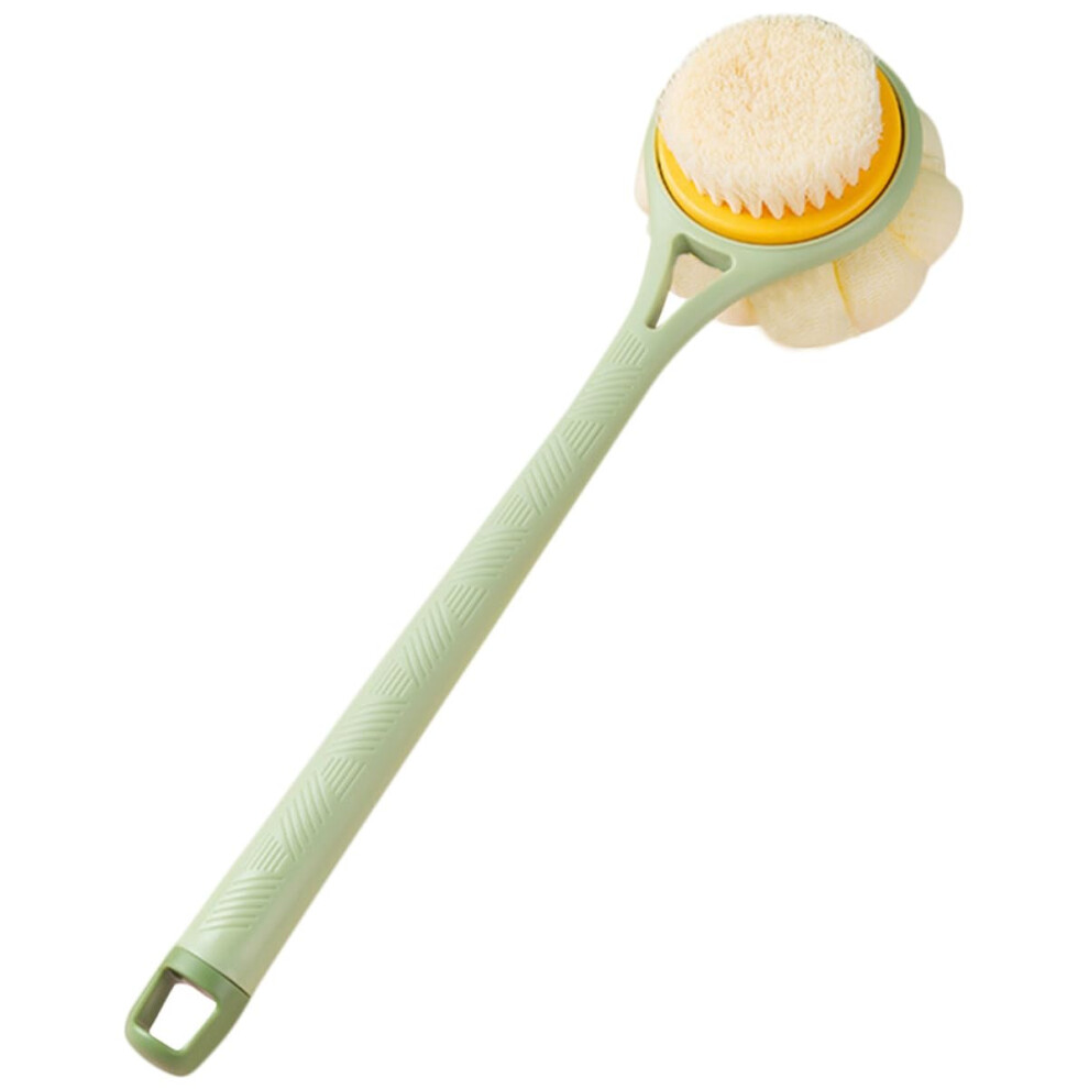 Bath Brush and Long Handle Back Scrubber for Shower with Soft Bristle Exfoliation Wet and Dry Use