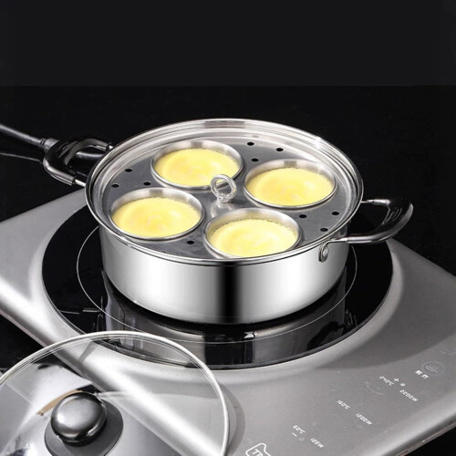 20cm Stainless Steel Egg Steamer MultiFunction Cooker for Kitchen and Mini Cake Baking 2
