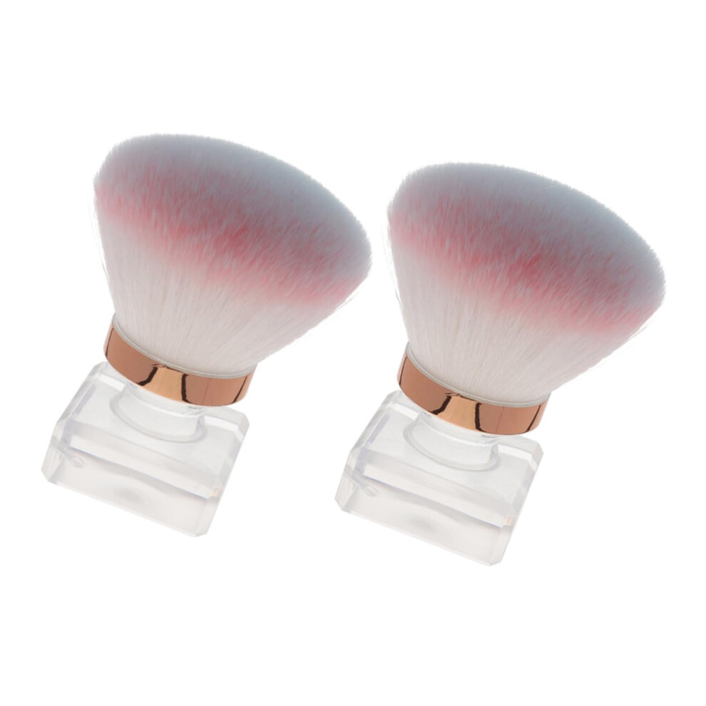 2pcs Small Nail Cleaning Brush with Soft Bristles for Manicure Pedicure and Nail Dust Removal