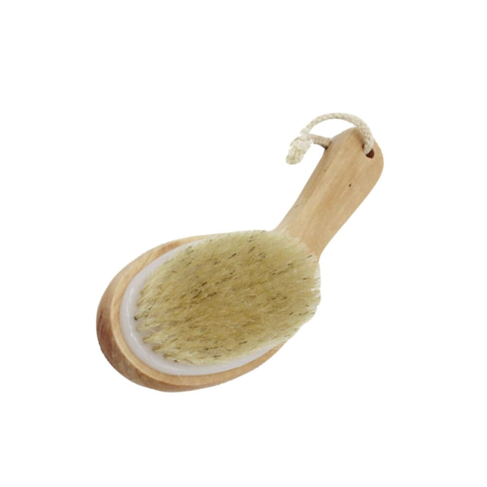 Body Brush with Natural Boar Bristles and Wooden Handle for Deep Exfoliation and Shower Use