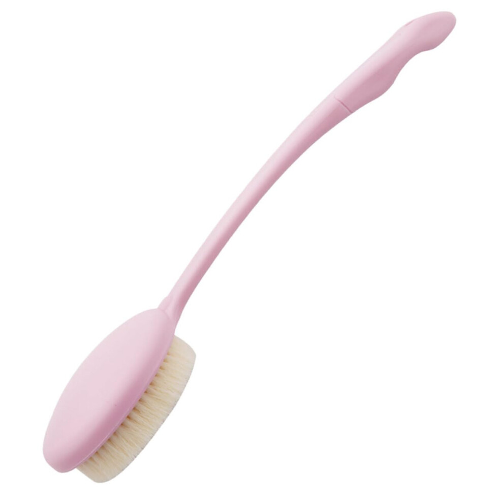 Ergonomic Long Handle Back Scrubber for Shower with Gentle Skin Exfoliation and Easy Reach