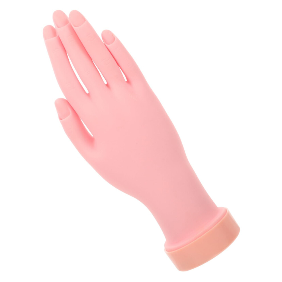 Nail Practice Hand with Flexible Silicone Fingers, Realistic Mannequin Hand Model for Nail Art