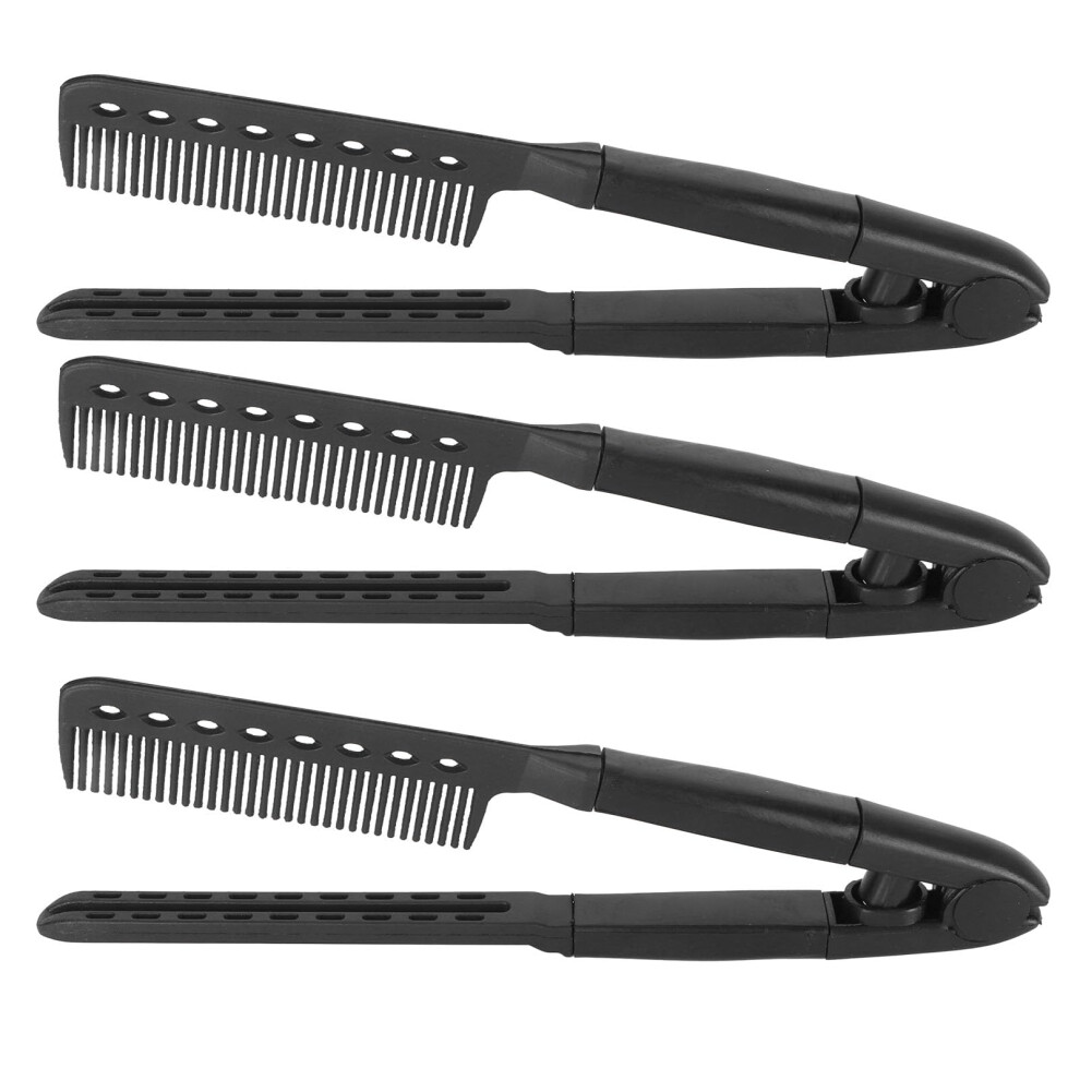 Unisex Hair Straightening Comb With Heatresistant V Shaped Teeth For Gentle Detangling And Styling