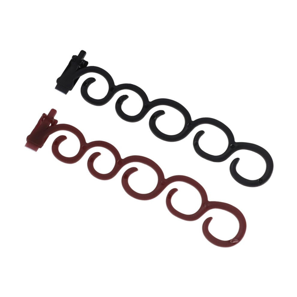 Unisex Black Hair Braiding Tool And French Braid Maker Kit For Easy Diy Hairstyles, 8 Pairs All Hair Types