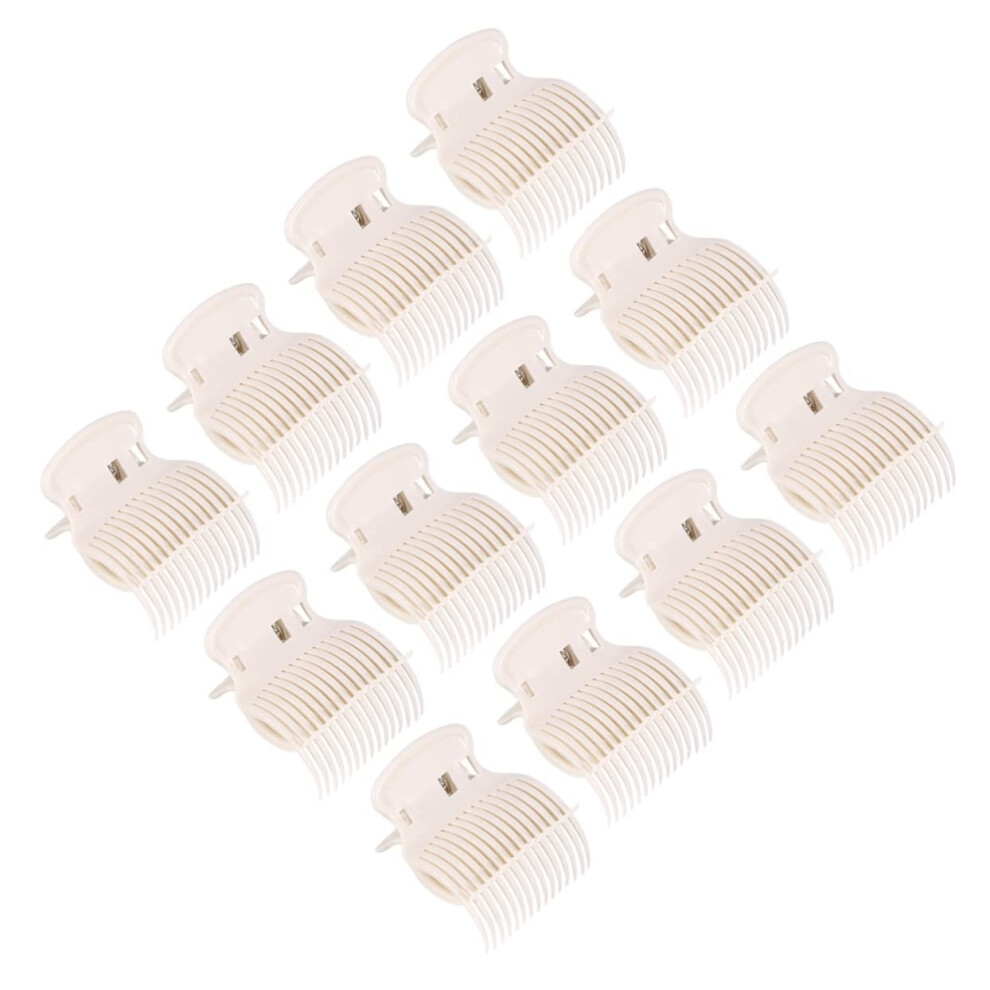 12pcs Hair Roller Clips for Secure Styling, Durable Lightweight Clamps for Medium Hair