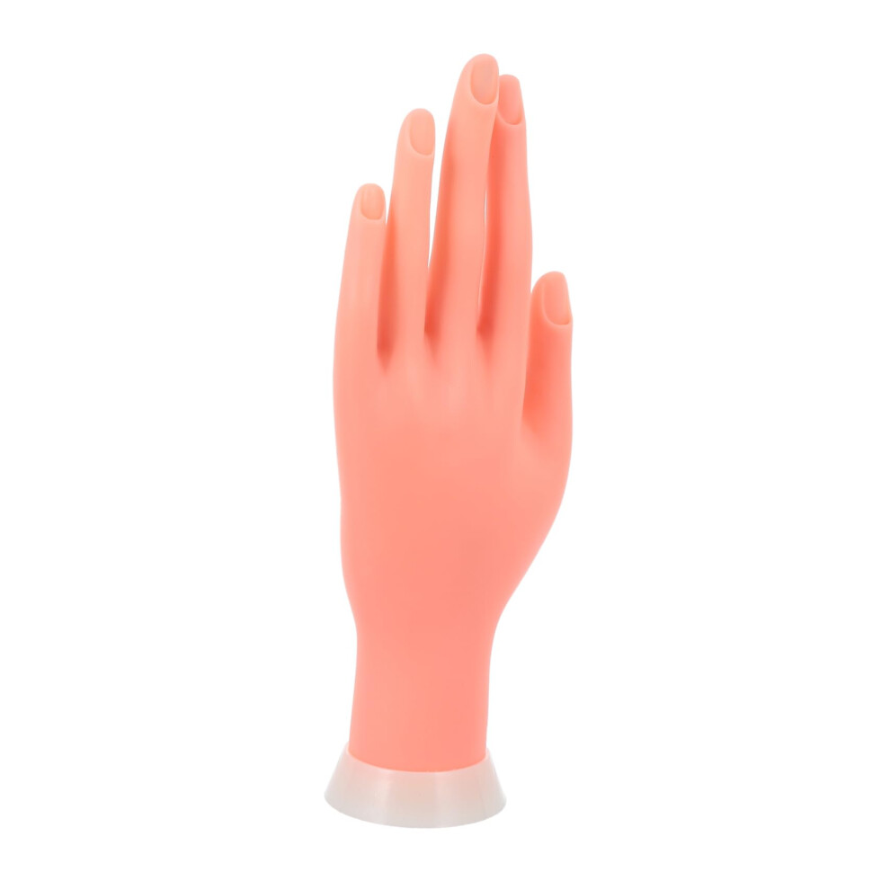 Flexible Silicone Nail Practice Hand with Reusable Smooth Surface for Manicure Training Beginners