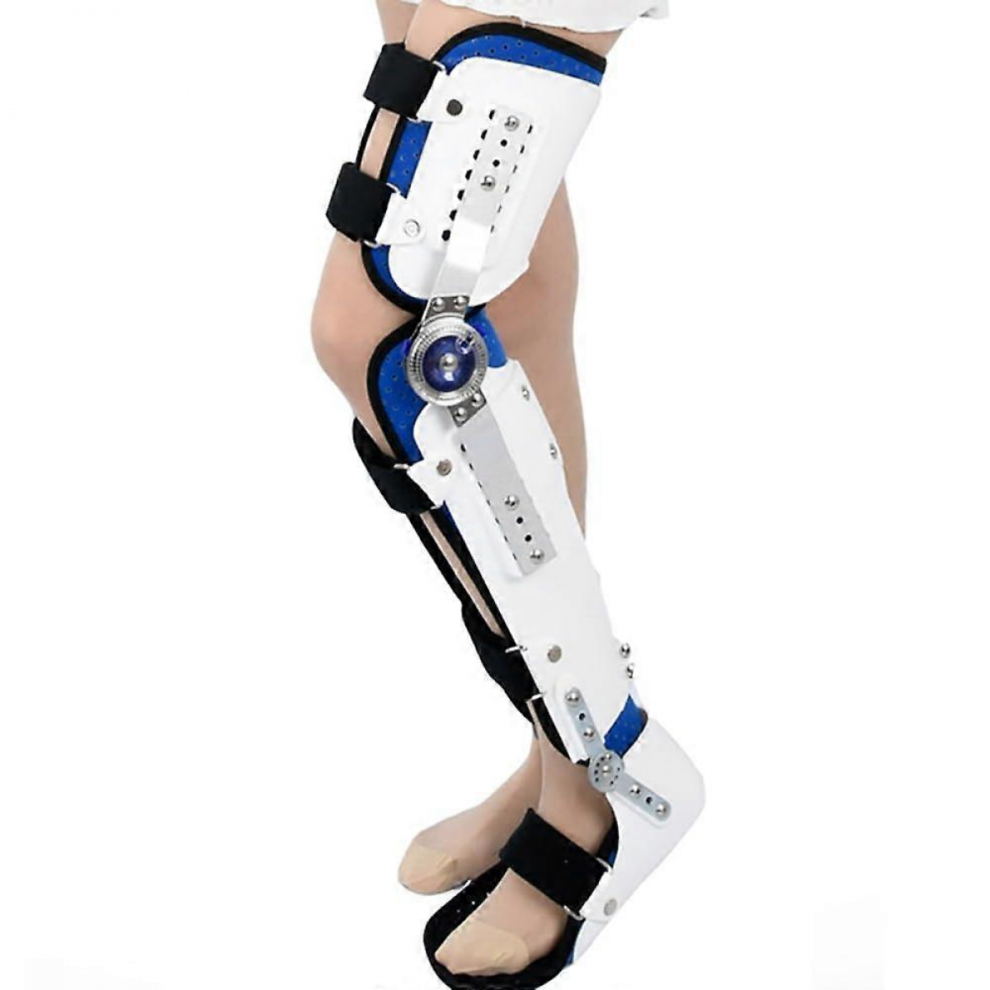 Adjustable Hip Knee Ankle Foot Orthosis Brace for Fracture & Paralysis, Left Leg