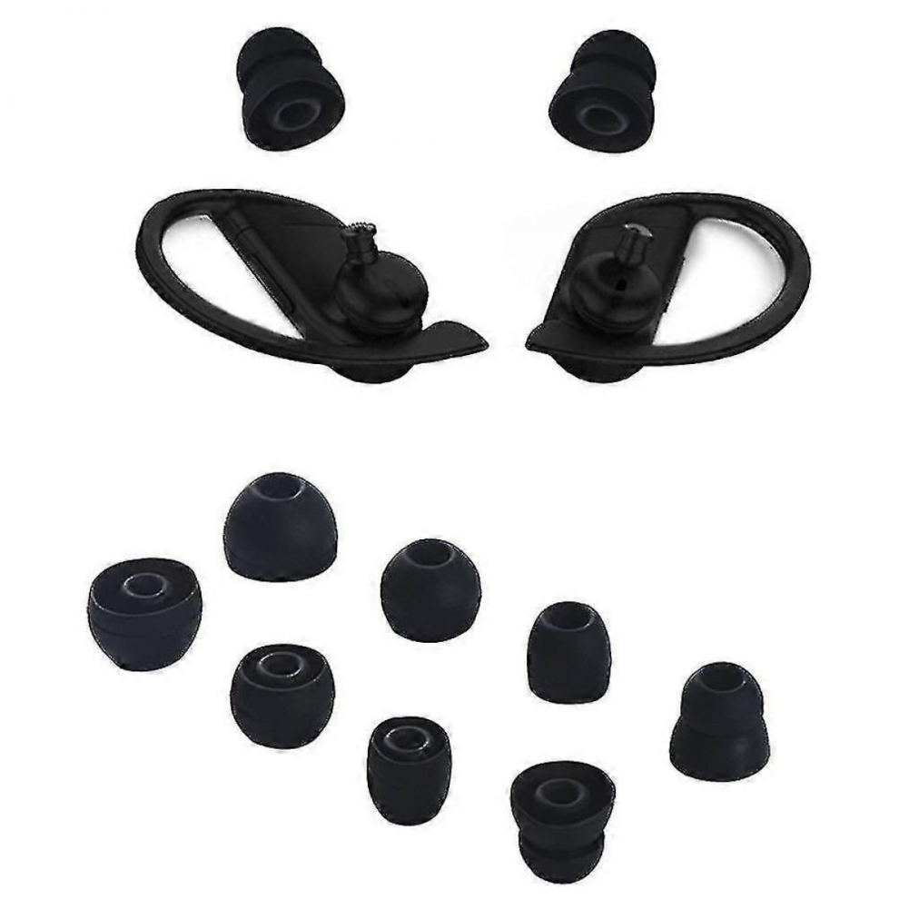 4 Pair Silicone Earbud Tips For Beats Powerbeats Problack 5996097915912