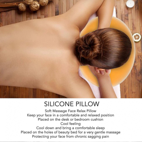 Ergonomic U-Shape Massage Face Pillow with Cooling Silicone Cushion for Spa Bed 1