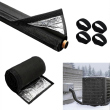 HVAC Pipe Insulation Cover 600D Oxford AC Line Sleeve with Straps AllWeather Energy Saving 72x10.2