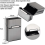 3 Pcs Aluminum Cigarette Case with Magnetic Closure, Gray 4